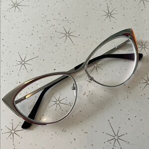 Silver Metal Cat Eye Frames